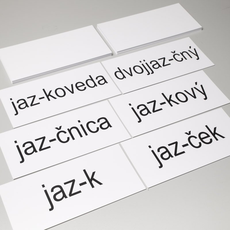 Pracovné karty Vybrané slová po Z, 33 kariet