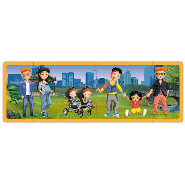 Rodiny súčasného sveta, sada 4 puzzle