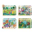 Sada puzzle Miesta, rešpekt a život v harmónii, 4v1