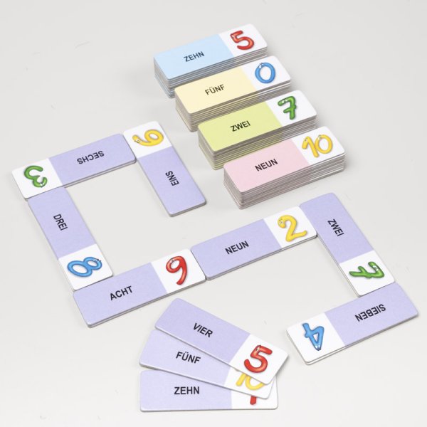 Slovíčkové domino - Čísla NJ, 50 slov