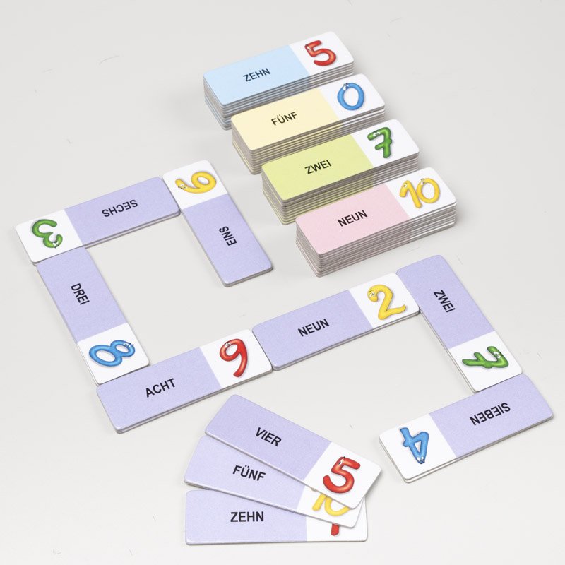 Slovíčkové domino - Čísla NJ, 50 slov