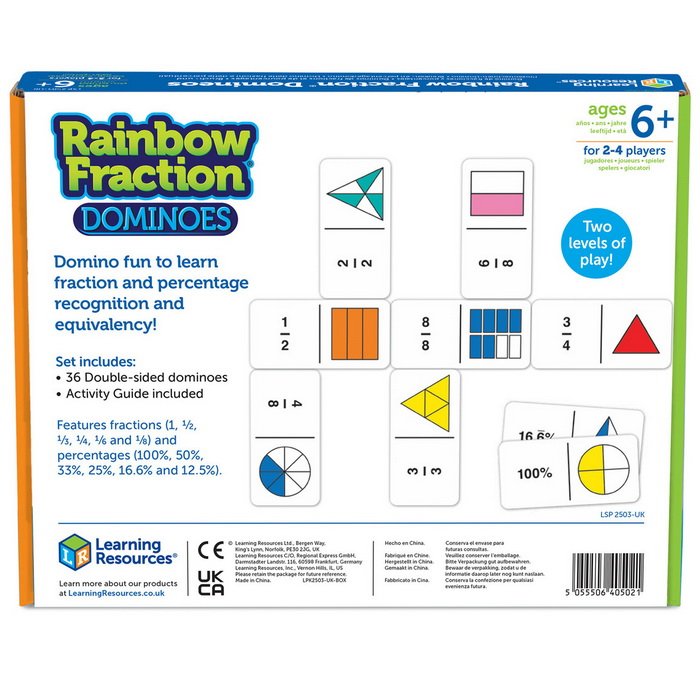 Learning Resources Domino na zlomky a percentá
