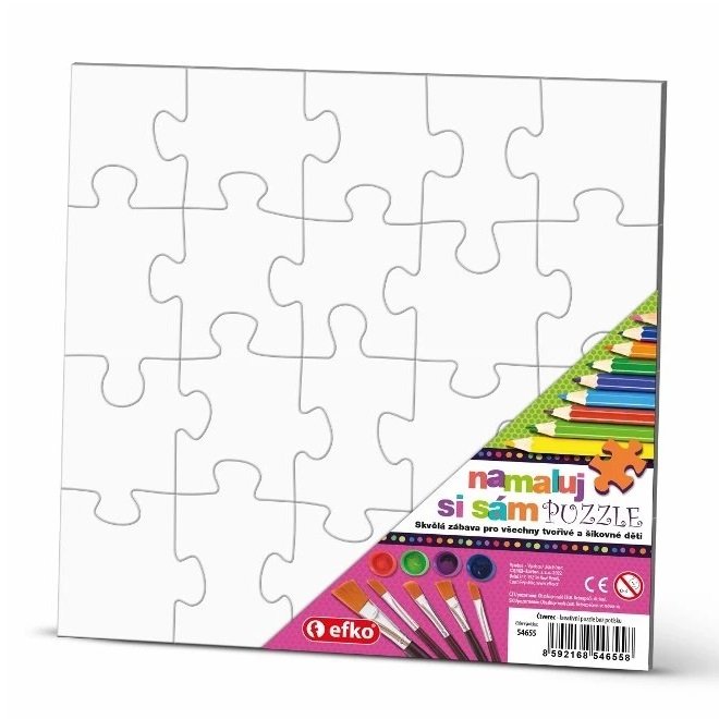 Efko Puzzle Namaľuj si sám - Štvorec 1 ks, 25x25 cm