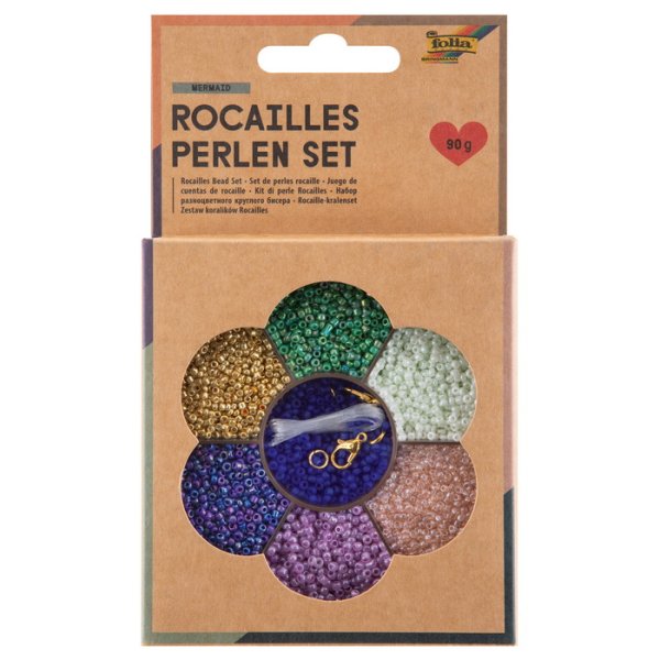 Folia Rokajlové korálky, Mermaid sada, 90 g