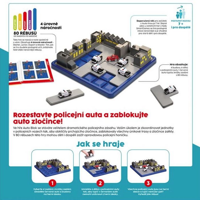 Smart Games Auto blok, 80 rébusov