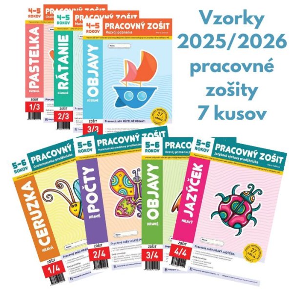 Vzorkové zošity pre materské školy 7 ks (2025, 27. edícia)