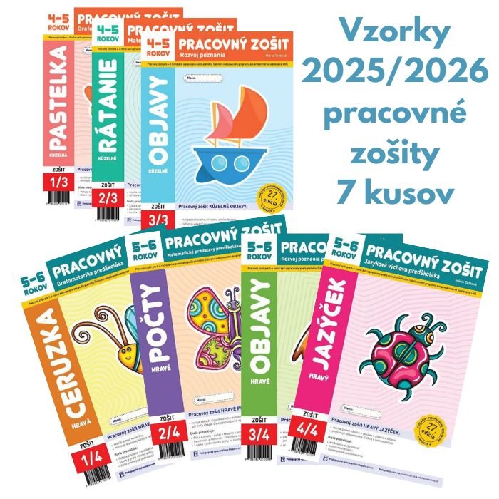 Vzorkové zošity pre materské školy 7 ks (2025, 27. edícia)