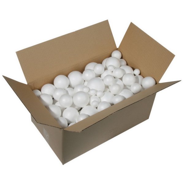 Betzold Polystyrénové gule 3-8 cm, set 100 ks