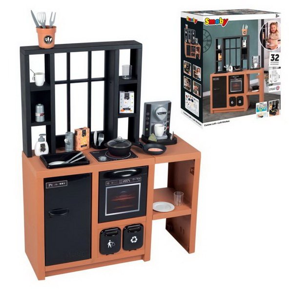 Smoby Kuchynka Loft s príslušenstvom, 32 ks
