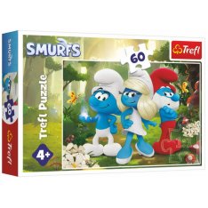 Trefl Puzzle Šmolkovia Začarovaný les, 60 dielikov