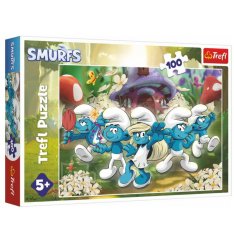 Trefl Puzzle Zoznámte sa so Šmolkami, 100 dielikov