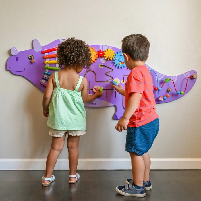 Viga Drevená nástenná hra Dinosaurus, 140 cm