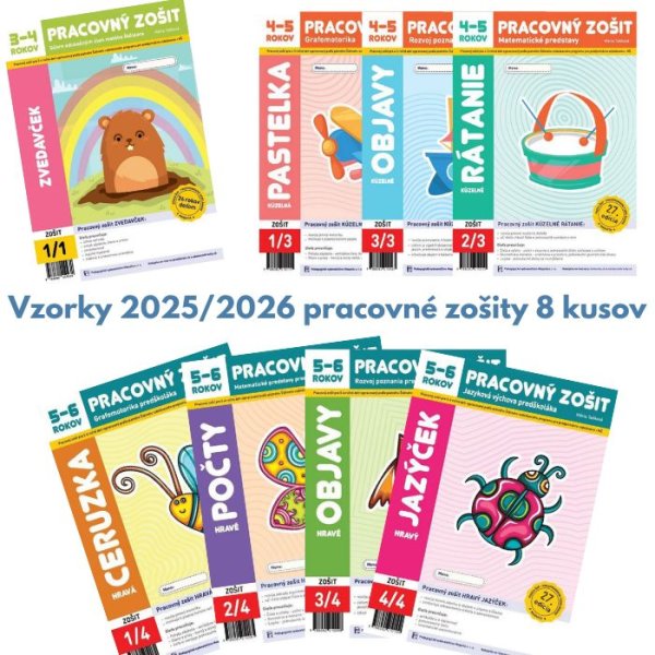 Vzorkové zošity pre materské školy 8 ks (2025, 27. edícia)