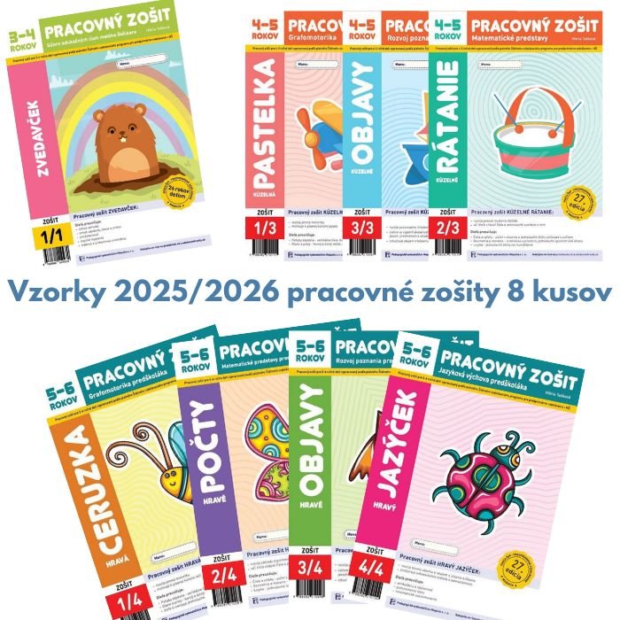 Vzorkové zošity pre materské školy 8 ks (2025, 27. edícia)