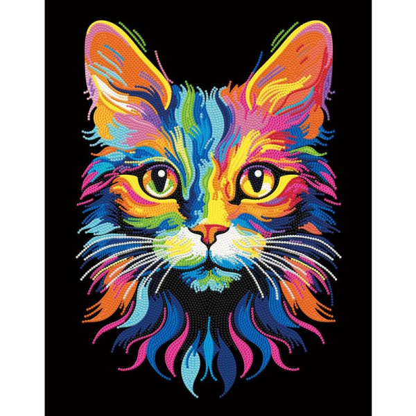 DiamontDotz Neon Mačka na zamate