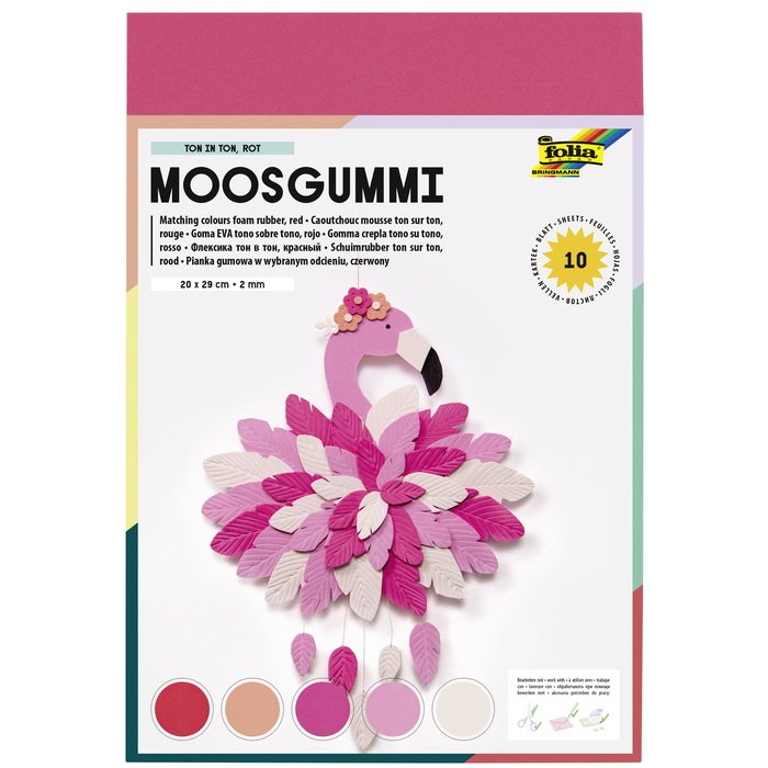 Folia Hárky z moosgummi A4, 10 ks