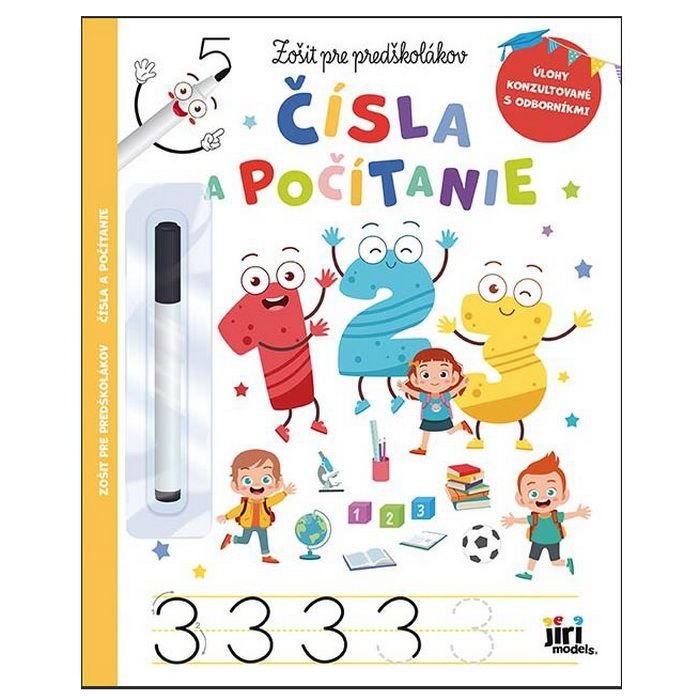 JRM Zošit pre predškolákov Čísla a počítanie + fixka