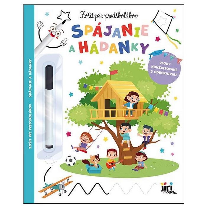 JRM Zošit pre predškolákov Spájanie a hádanky + fixka