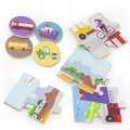 Viga Drevené puzzle Doprava, 9 dielikov