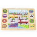 Viga Drevené puzzle Doprava, 9 dielikov