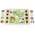 Viga Drevené puzzle Zvieratká, 9 dielikov