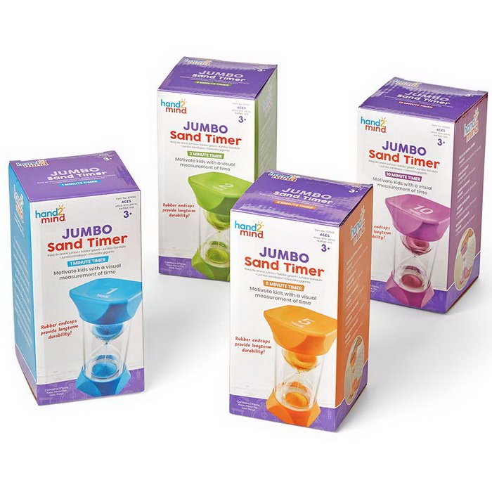 Learning Resources Presýpacie hodiny Jumbo, set 4 ks