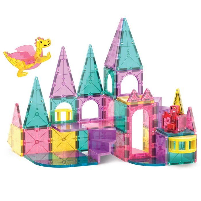 MagnaTiles Magnetická stavebnica microMAGS Zámok, 48 dielov