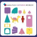 MagnaTiles Magnetická stavebnica microMAGS Zámok, 48 dielov