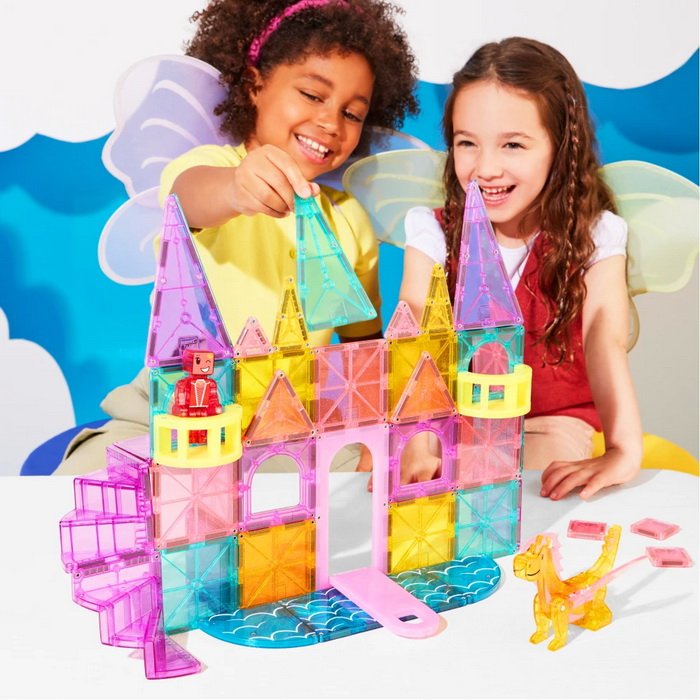 MagnaTiles Magnetická stavebnica microMAGS Zámok, 48 dielov