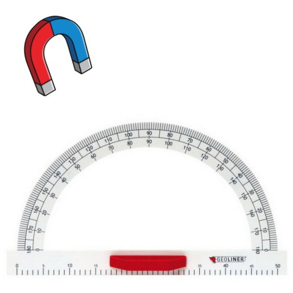 Magnetický tabuľový uhlomer, 50 cm