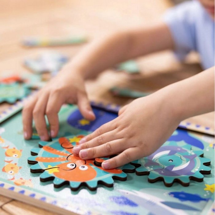 Melissa Puzzle Oceán s ozubenými kolieskami, 18 ks