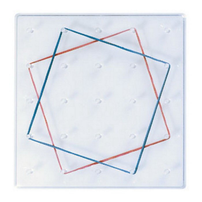 Betzold Geometrická priehľadná doska geoboard 15x15cm