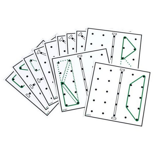 Betzold Pracovné karty pre geoboard - Zrkadlová symetria, 12 ks