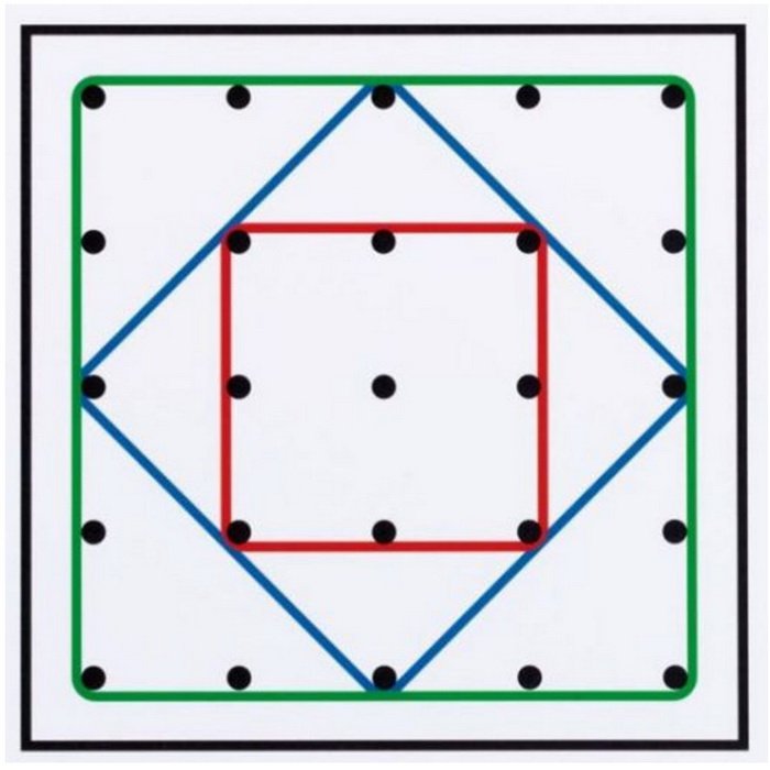 Betzold Pracovné karty pre geoboard, pre 1 gumičku, 12 ks