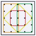 Betzold Pracovné karty pre geoboard, pre 1 gumičku, 12 ks