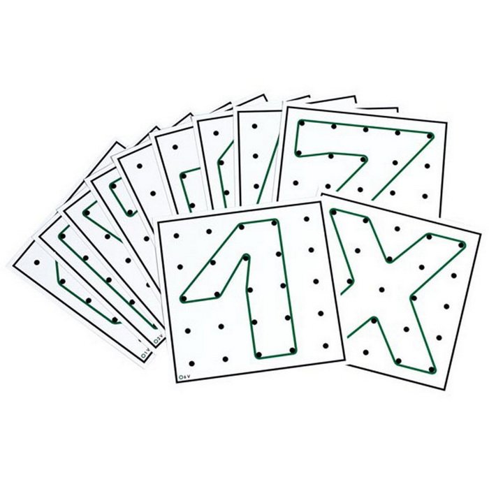 Betzold Pracovné karty pre geoboard, pre 1 gumičku, 12 ks