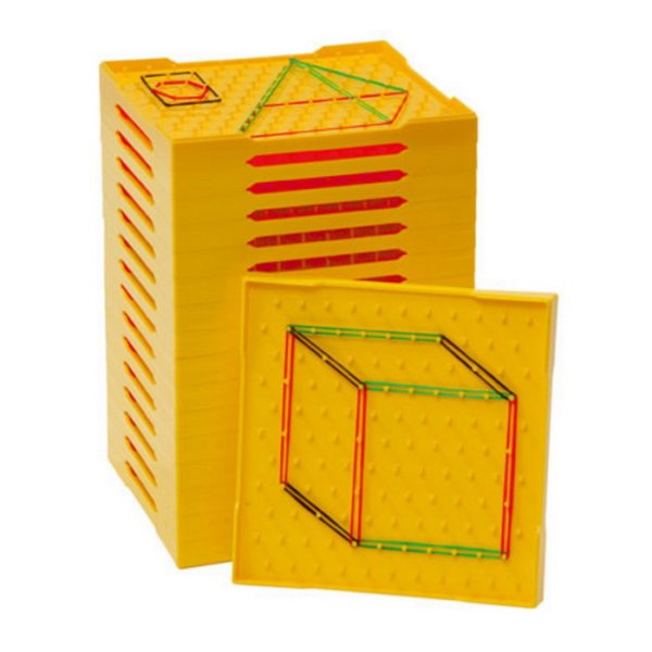 Betzold Stohovateľná geometrická tabuľka geoboard 20x20 cm