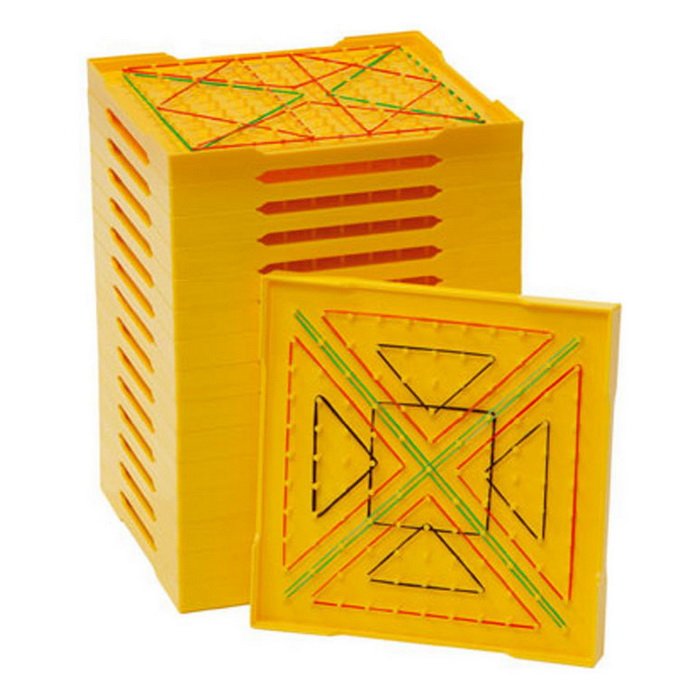 Betzold Stohovateľná geometrická tabuľka geoboard 20x20 cm