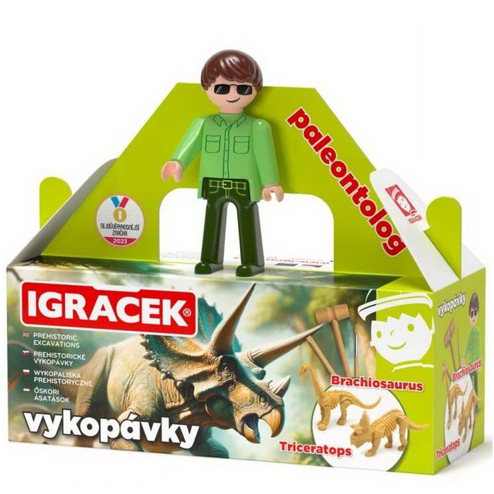 Igráček Vykopávky Triceratops a Brachiosaurus