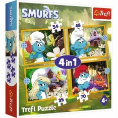 Trefl Puzzle Šmolkovia 4v1