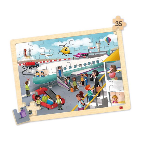 Drevené puzzle Doprava, 4v1