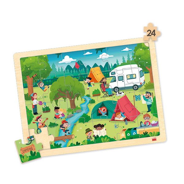 Drevené puzzle Voľný čas, 4v1