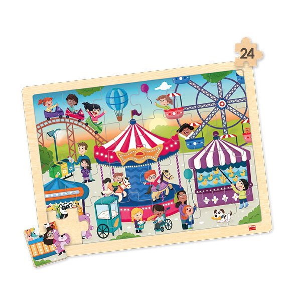 Drevené puzzle Voľný čas, 4v1