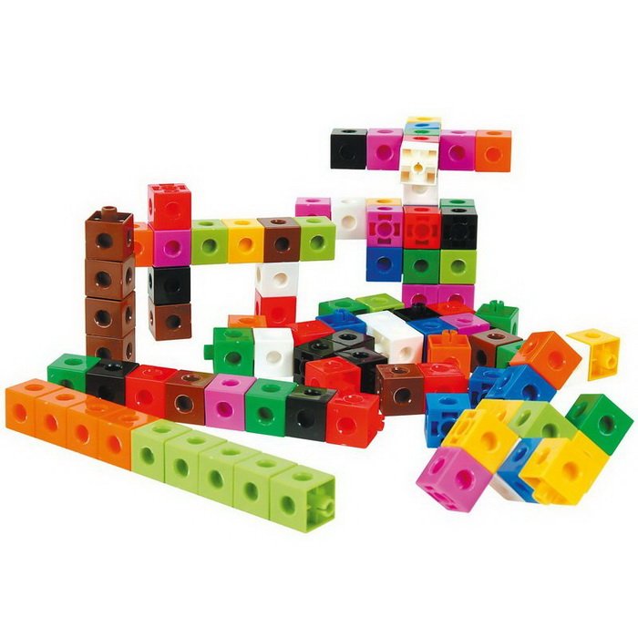 Školská plastová 3D stavebnica Multikocky 2 cm, 100 ks