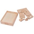 Betzold Drevený vozík s kockami Natur (set 1) 159 dielikov