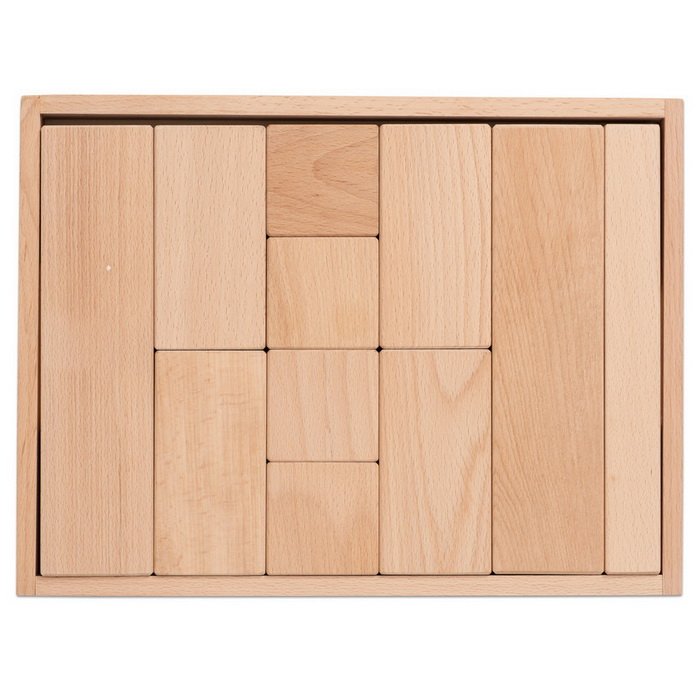 Betzold Drevený vozík s kockami Natur (set 1) 159 dielikov