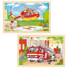 Goki Obojstranné puzzle Záchranári, 48 dielikov