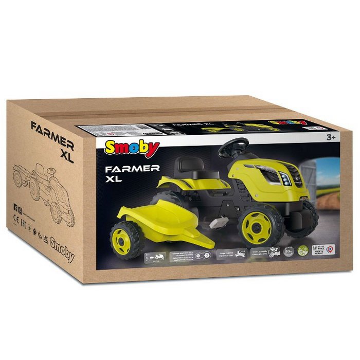 Smoby Šliapací traktor Farmer XL s vozíkom