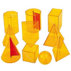 Betzold Geometrické telesá z plexiskla, 10 ks