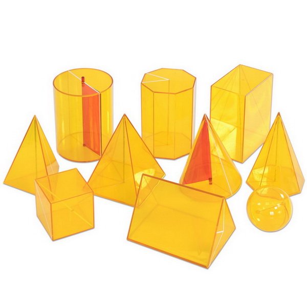 Betzold Geometrické telesá z plexiskla, 10 ks
